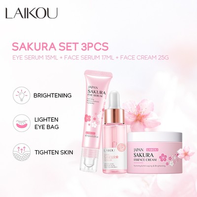 Bộ 3 sản phẩm LAIKOU chăm sóc da làm sáng dưỡng ẩm sâu
