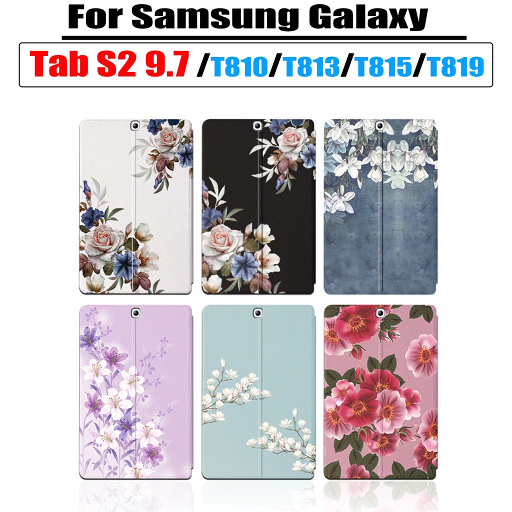 Bao Da Máy Tính Bảng PU Nắp Gập Chống Trượt Cho Samsung Galaxy Tab S2 8.0 "/ 9.7 inch SM-T810 T813 T815 T819 SM-T710 T713 T715 T719 Ốp