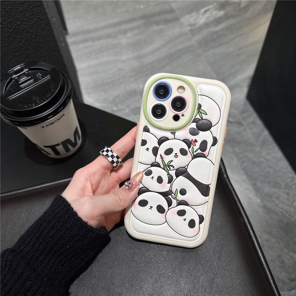 Ốp Điện Thoại Da Viền TPU Dẻo In Họa Tiết Hoạt Hình Dễ Thương Cho iphone 14 Pro Max 13 Pro Max 12 Pro Max