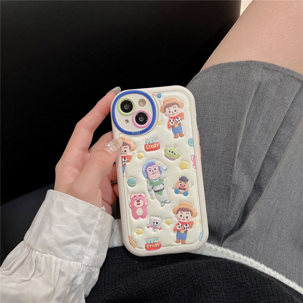 Ốp Điện Thoại Da Viền TPU Dẻo In Họa Tiết Hoạt Hình Dễ Thương Cho iphone 14 Pro Max 13 Pro Max 12 Pro Max