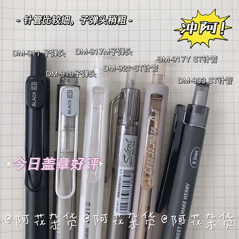 Bút Bi Mực Đen Nhanh Khô Ngòi 0.5Mm