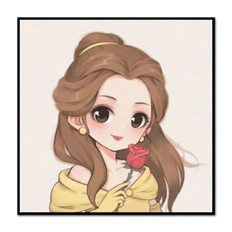 Bộ Tranh Đính Đá Toàn Diện Họa Tiết Công Chúa Độc Đáo DIY Dùng Trang Trí Nhà Cửa