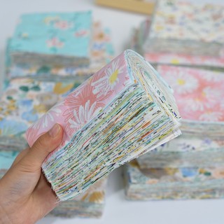 Bộ 50 Không Lặp Lại 10cmx10cm Vuông 100% Cotton Họa Tiết Hoa Cotton May Quilting Vải