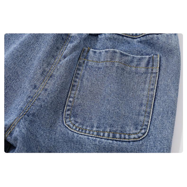 Quần Jean Dài In Hoạt Hình Gấu Dễ Thương Thời Trang Xuân Thu Cho Bé Gái