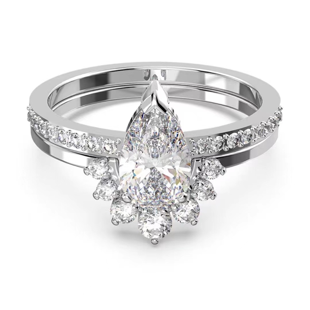Nhẫn Hình Vương Miện Đính Đá Pha Lê swarovski Thời Trang Cho Nữ