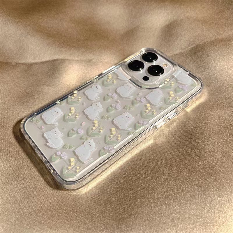 Ốp Điện Thoại TPU Dẻo Họa Tiết Chú Mèo Dễ Thương Cho IPhone 14 13 12 11 Pro Max 7 8 XS X XR 6 6S Plus SE 2020