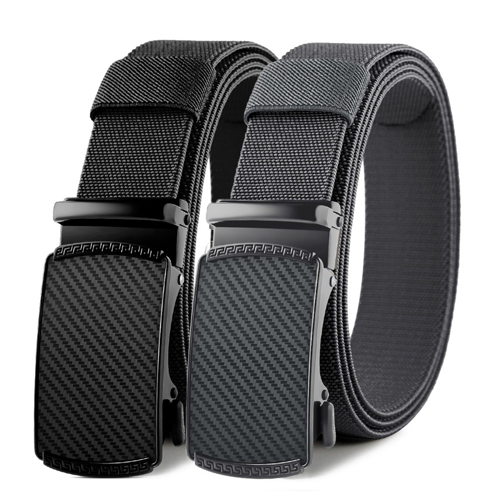 Thắt Lưng Nylon Mềm Khóa Kim Loại Tự Động Co Giãn Phong Cách Quân Đội Cho Nam