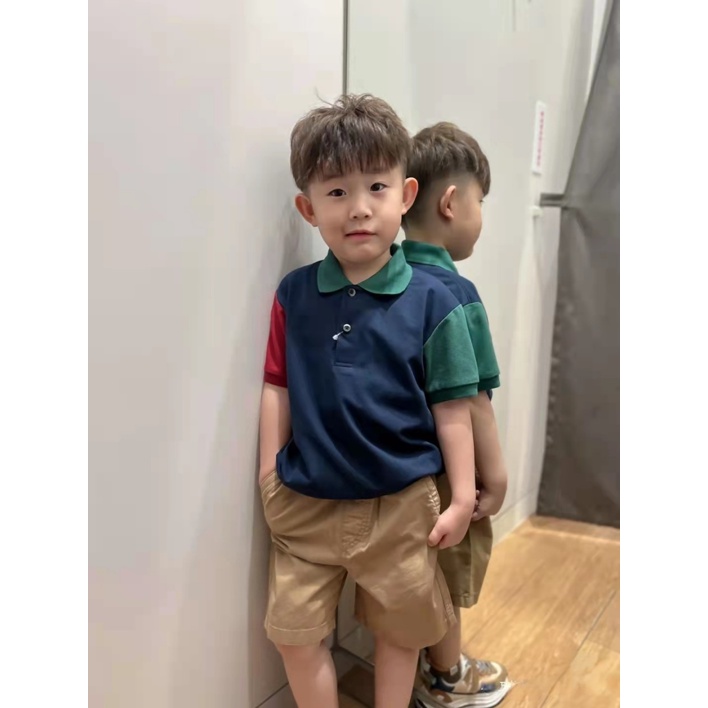 Áo Thun POLO Ngắn Tay Kèm Quần Ngắn Thời Trang Cho Trẻ Em Trai