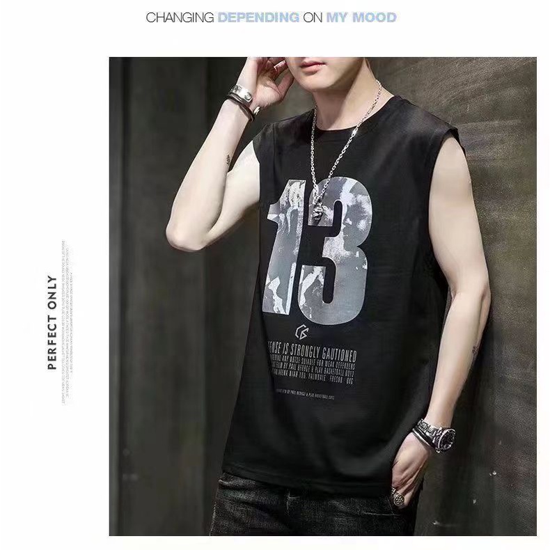 Áo Thun Thể Thao Sát Nách Dáng Rộng Plus Size Phong Cách Hip Hop Thời Trang Mùa Hè Cho Nam