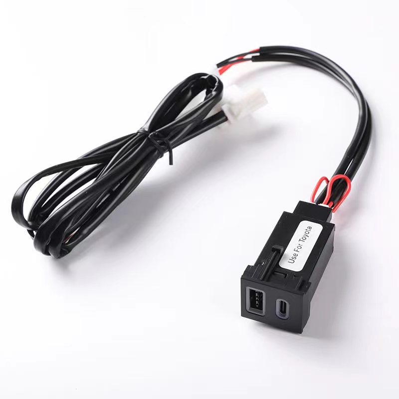 Cục Sạc Nhanh 12V QC3.0 Có Đèn LED Vôn Kế Cho Toyota corolla altis 2019 2020 2021 2022 corolla cross