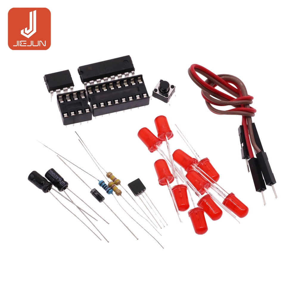 Bộ Đèn LED Điện Tử Tự Xoay CD4017 NE555 3-5V