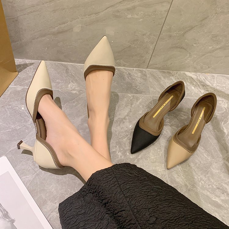 Giày Cao Gót Mũi Nhọn Phong Cách Thời Trang Hàn Quốc Dành Cho Nữ Có size 34-40