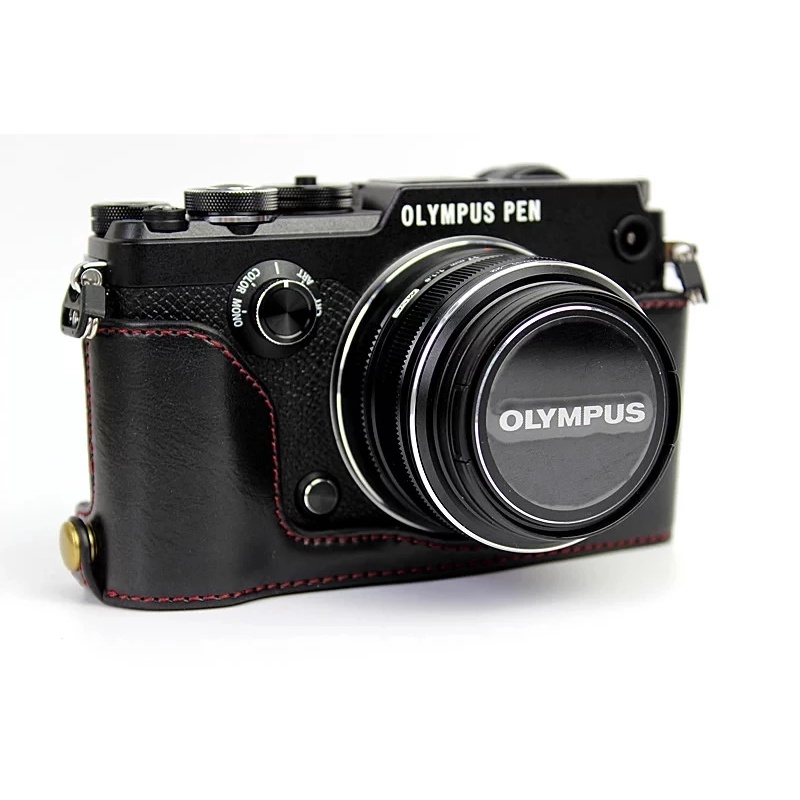 Bao Da PU Nửa Thân Cho Máy Ảnh Olympus PEN-F