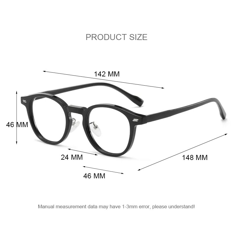 Kính Mát Gọng Tròn TR90 Siêu Nhẹ Phong Cách Retro Thời Trang Cho Nam Nữ