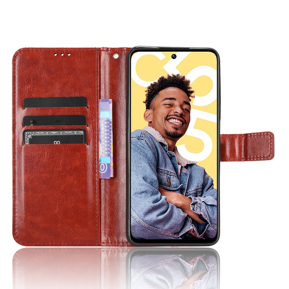 Bao Da pu Điện Thoại Nắp Lật Kèm Ngăn Đựng Thẻ Cho realme c55 nfc realme c55 Ốp