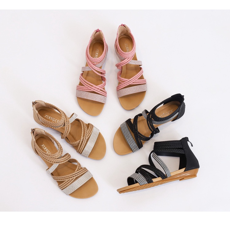 Sandal Đế Xuồng Phong Cách La Mã Thời Trang Mùa Hè Hàng Mới Dành Cho Bạn Nữ A1260-13