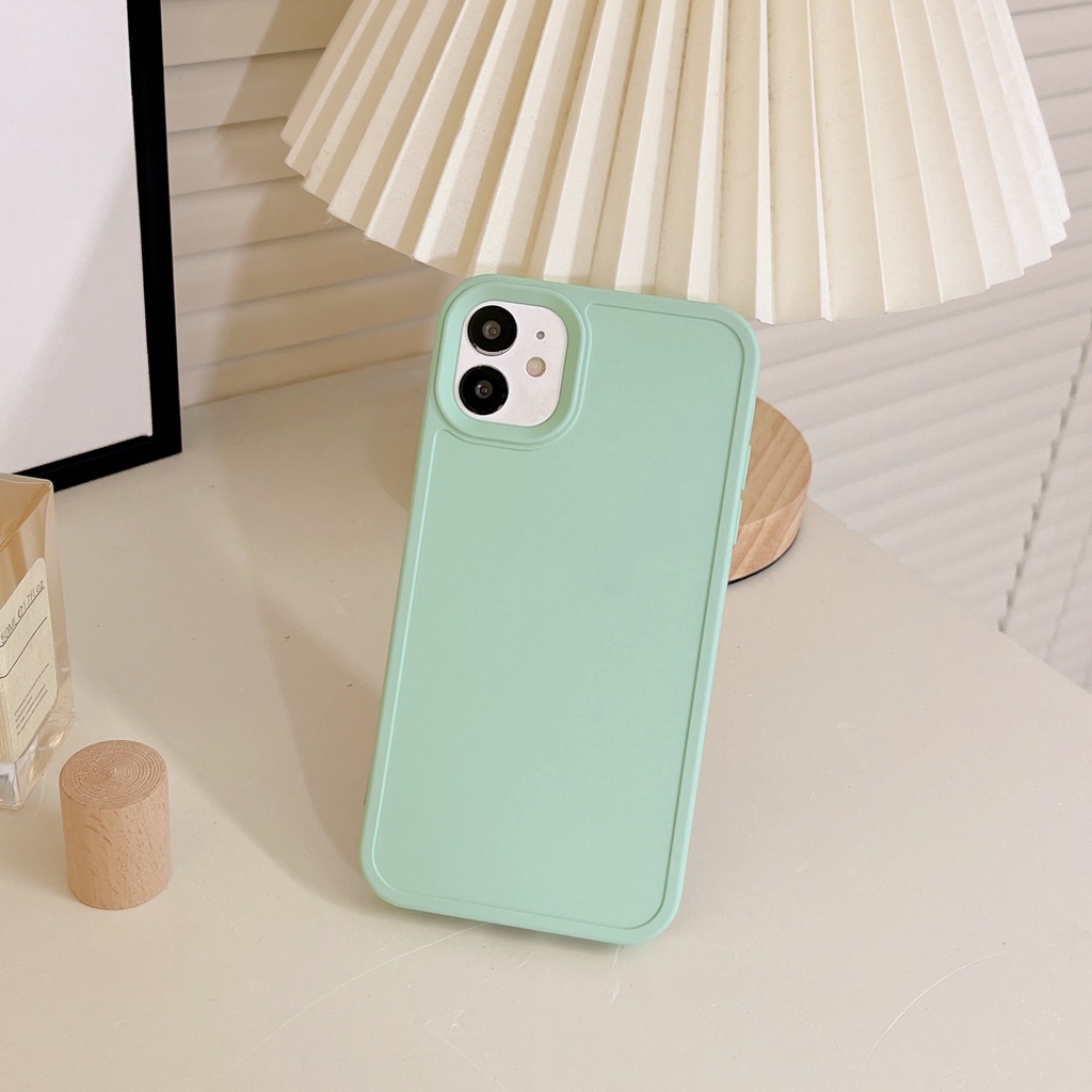 Ốp Điện Thoại TPU Dẻo Màu Trơn Thiết Kế Đơn Giản Thời Trang Cho iPhone 14 13 12 11 Pro Max XS XR 7 8 Plus