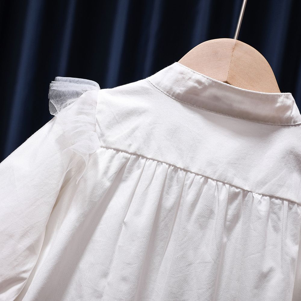 Áo Sơ Mi Tay Dài Phong Cách Phương Tây Thời Trang Xuân Thu 2023 Cho Bé Gái