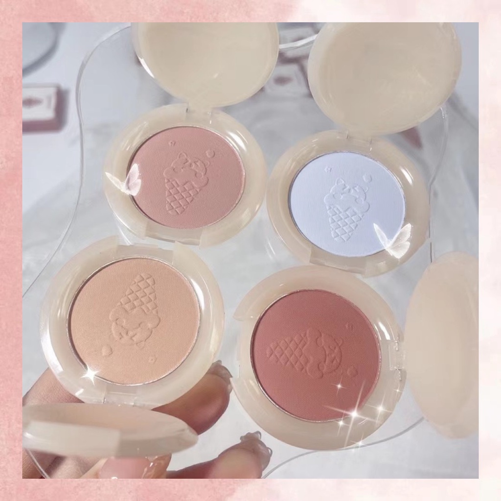 Ineyoo® Phấn Má Hồng 4 Màu Sắc Tùy Chọn Kiểm Soát Dầu Chống Thấm Nước Làm Sáng Da