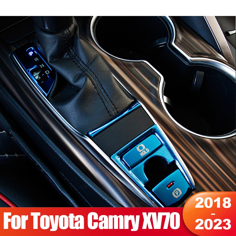 Viền Dán Nút Điều Khiển Phanh Tay Xe Hơi Kết Hợp Đá Hoa Cương Cho Toyota Camry 70 XV70 2018 2019 2020 2021 2022 2023