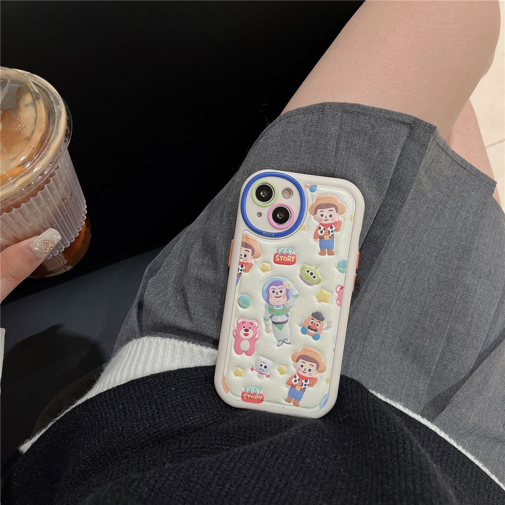 Ốp Điện Thoại Da Viền TPU Dẻo In Họa Tiết Hoạt Hình Dễ Thương Cho iphone 14 Pro Max 13 Pro Max 12 Pro Max