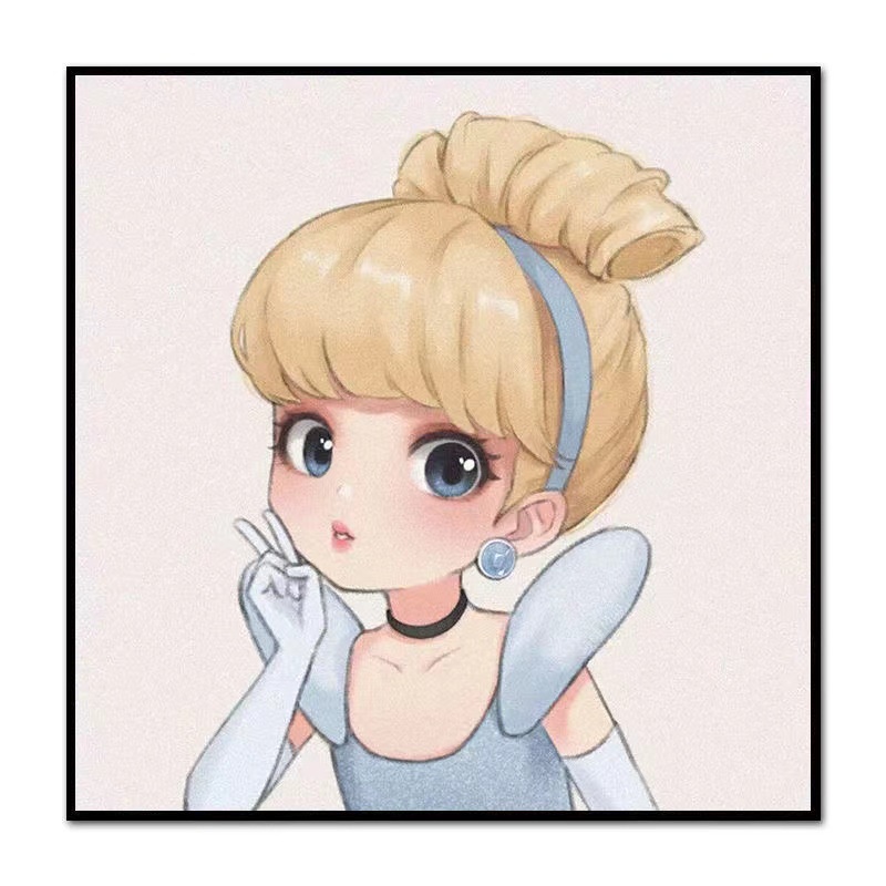 Bộ Tranh Đính Đá Toàn Diện Họa Tiết Công Chúa Độc Đáo DIY Dùng Trang Trí Nhà Cửa