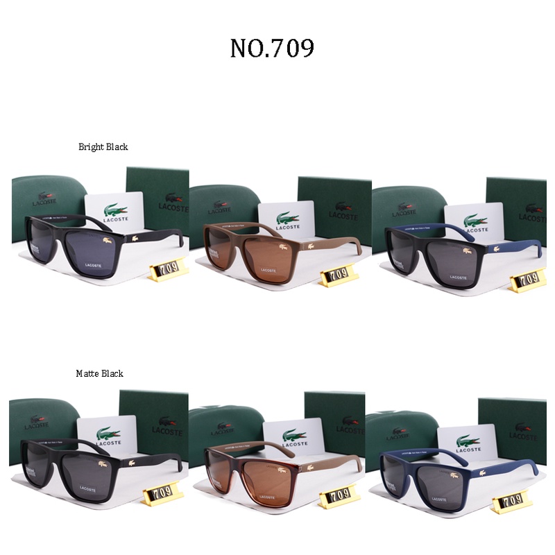 Kính Chống Tia UV LACOSTE2023 Thiết Kế Ý Thời Trang Cho Nam Và Nữ Kèm Hộp Đựng