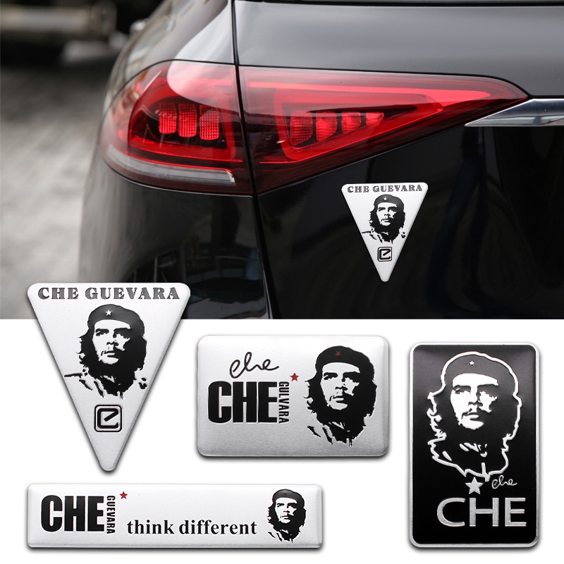 Miếng Dán Trang Trí Xe Hơi Bằng Nhôm In Logo che guevara Độc Đáo Thời Trang