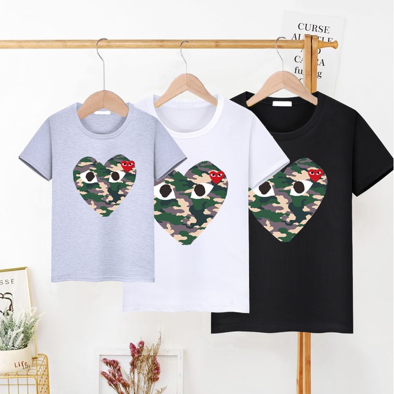 Play CDG Áo Thun Cotton Họa Tiết Rằn Ri Thời Trang Cho Gia Đình AP13-4