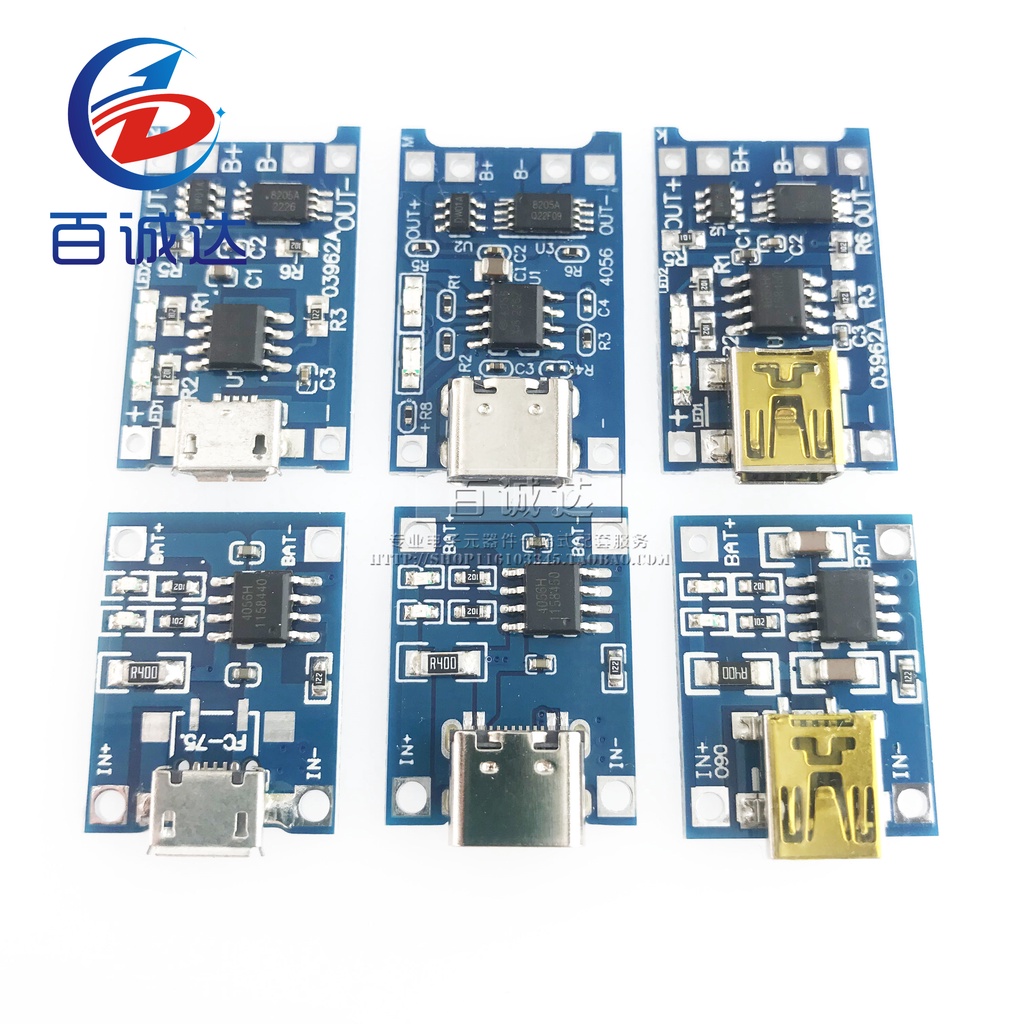 Bảng Mạch Sạc Pin Lithium 1A Li-ion 18650 TP4056 Loại C / Micro / Mini