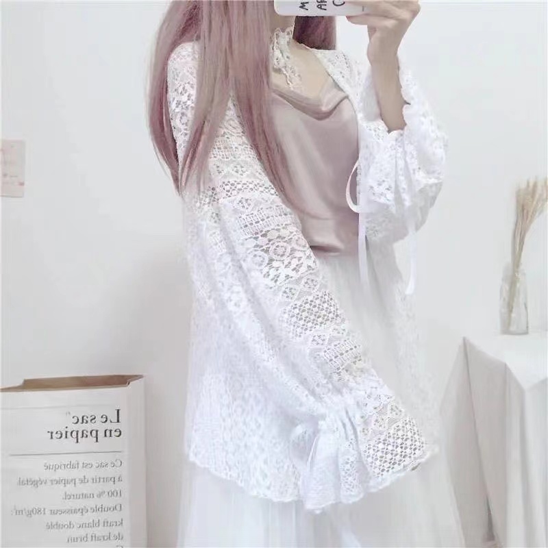 Áo Khoác Cardigan Màu Trơn Phong Cách Boho Hàn Quốc Hàng Mới