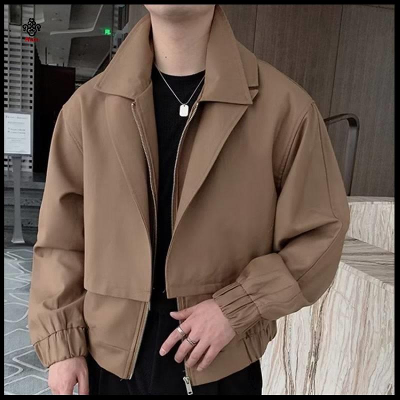 Chất lượng cao O kho C D nam B Ng Ch Y Áo Khoác Giả Hai Mảnh Nhẹ Phong Cách Mature Cho nam Và Nữ#Áo Sơ Mi Họa Tiết Thương Hiệu Thời Trang Xuân Thu 39; s