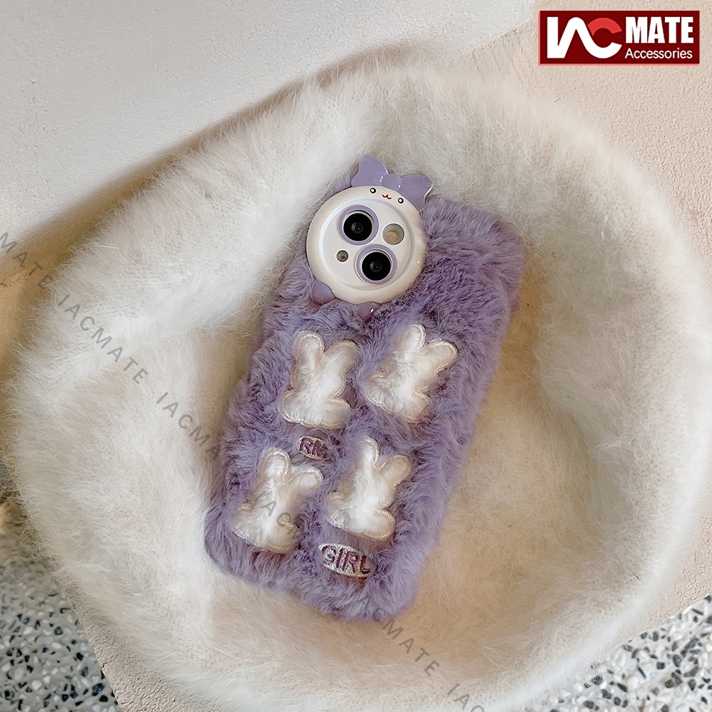 Ốp Điện Thoại Hình Thỏ Bông Cho iphone 15pro max 14 promax 14 plus 12 13 pro max 11