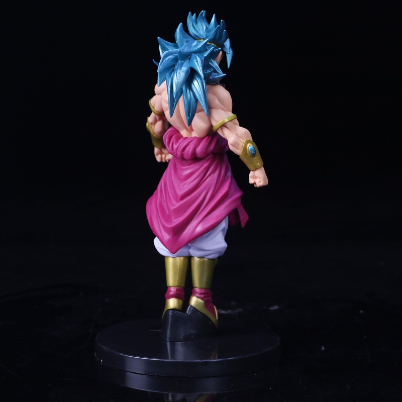 22cm Dragon Ball Z Broli Blue Hair Super Saiyan Son Goku Action Figure PVC Model Dolls Collections Toys Christmas Gifts
