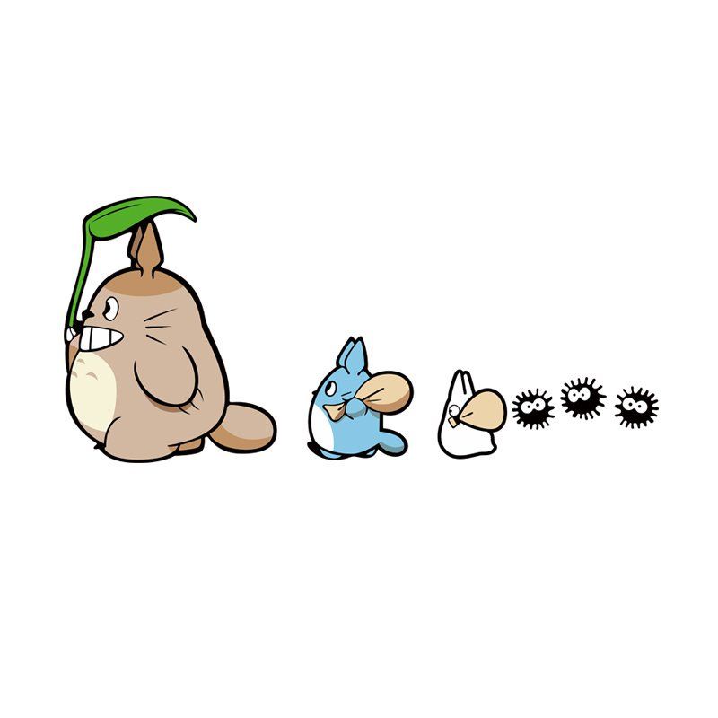 Nhãn Dán Họa Tiết Hoạt Hình Totoro Vui Nhộn Trang Trí Cửa Kính Xe Hơi