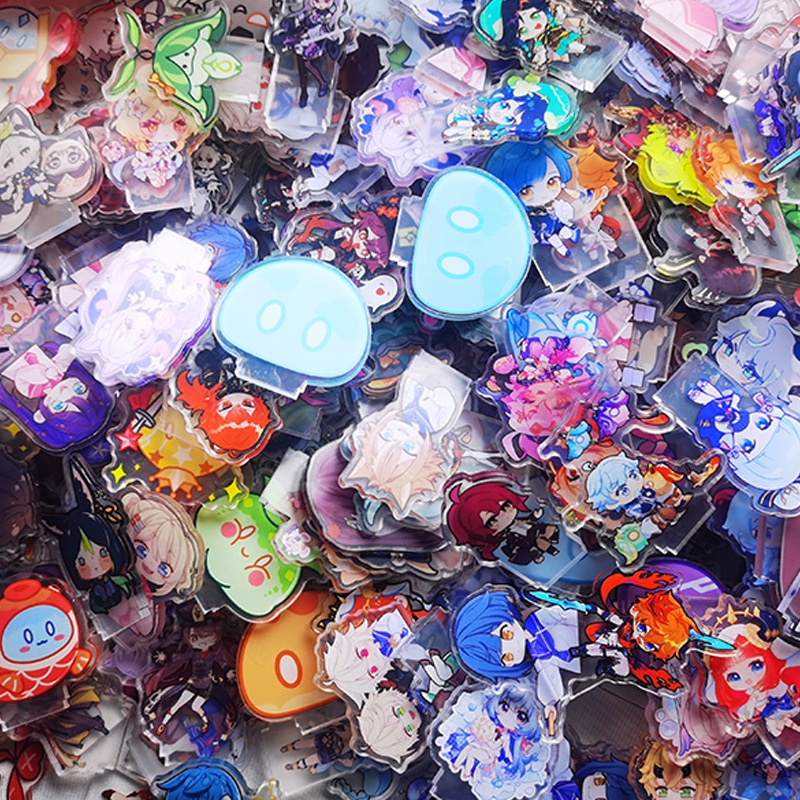 1 Mô Hình Nhân Vật Game Genshin Va Chạm Zhongli Diluc Venti Paimon Bằng acrylic 6cm Để Bàn Trang Trí