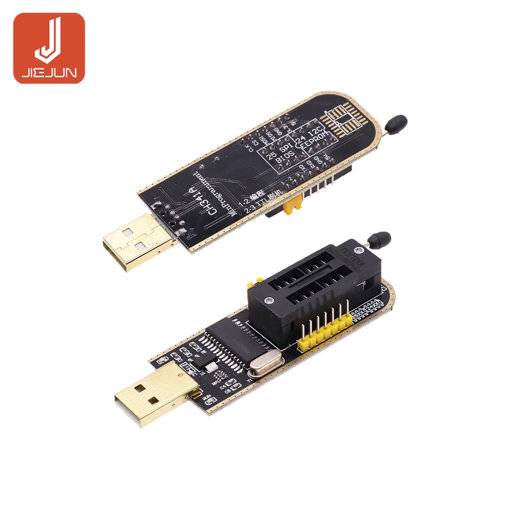 Mô Đun BIOS USB CH341A 24 25 Series EEPROM + Kẹp Kiểm Tra SOIC8 SOP8 Cho EEPROM 93CXX 25CXX 24CXX DIY