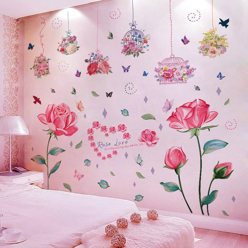 Miếng Dán Tường Tự Dính Trang Trí Phông Nền Phòng Ngủ Cho Bé Gái dán decor phòng