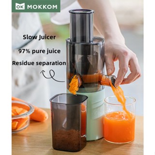 MOKKOM Máy Ép Trái Cây Máy ép chậm trái cây Hoa Quả làm sữa hạt cao cấp ép kiệt bã lên Slow Juicer Cold Press Machine Blender heavy duty Fruit juice blender Extractors Máy Xay Sinh Tố Ép Trái Cây / Ép Lạnh MK-198