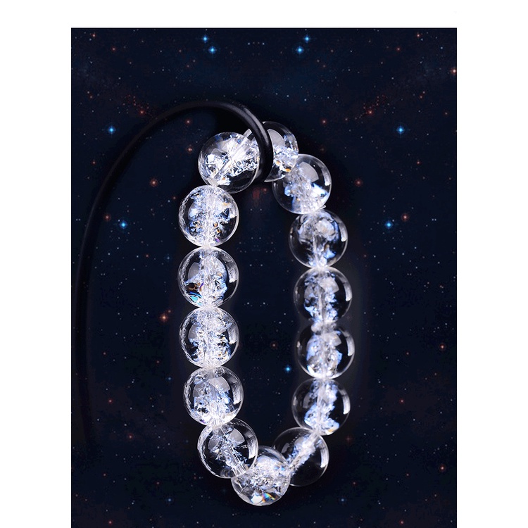 Vòng Tay Đá Pha Lê Trắng Tự Nhiên Dòng Galaxy nghi ngờ Cho Nam Và Nữ