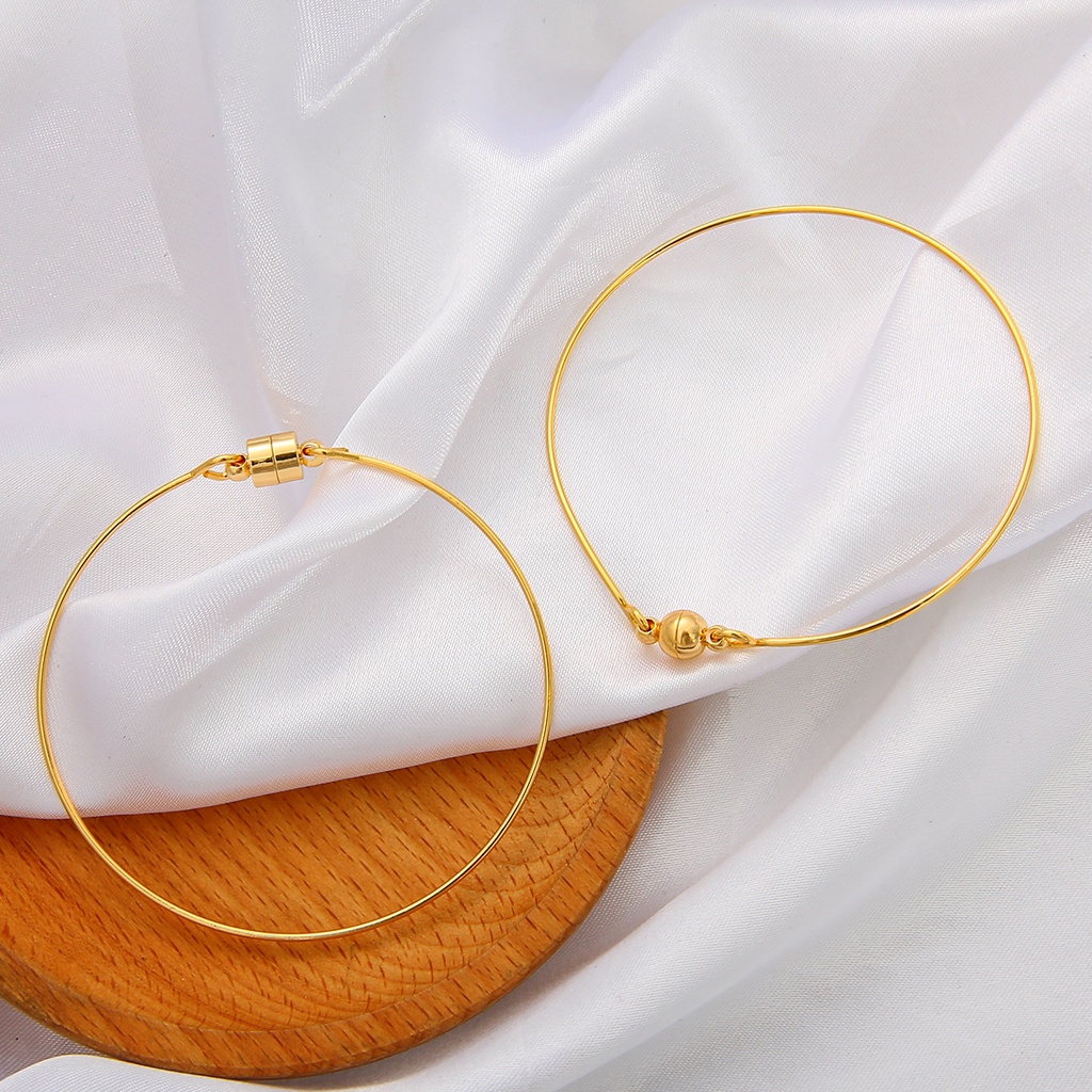 Vòng Tay Mạ Vàng 18K Khóa Nam Châm 60mm Tự Làm Thủ Công