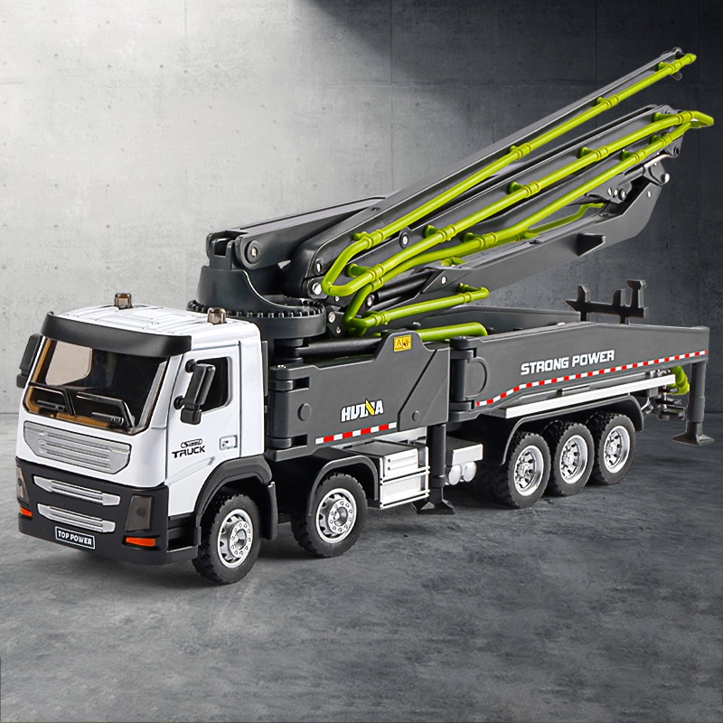 Mô Hình Xe Tải Bơm Bê Tông Bằng Hợp Kim Tỉ Lệ 1: 50