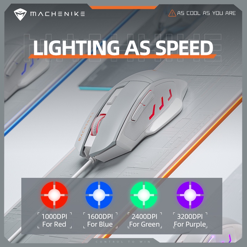 Chuột Gaming M3 Dây ĐèN LED 3200Dpi Cho PC / Laptop