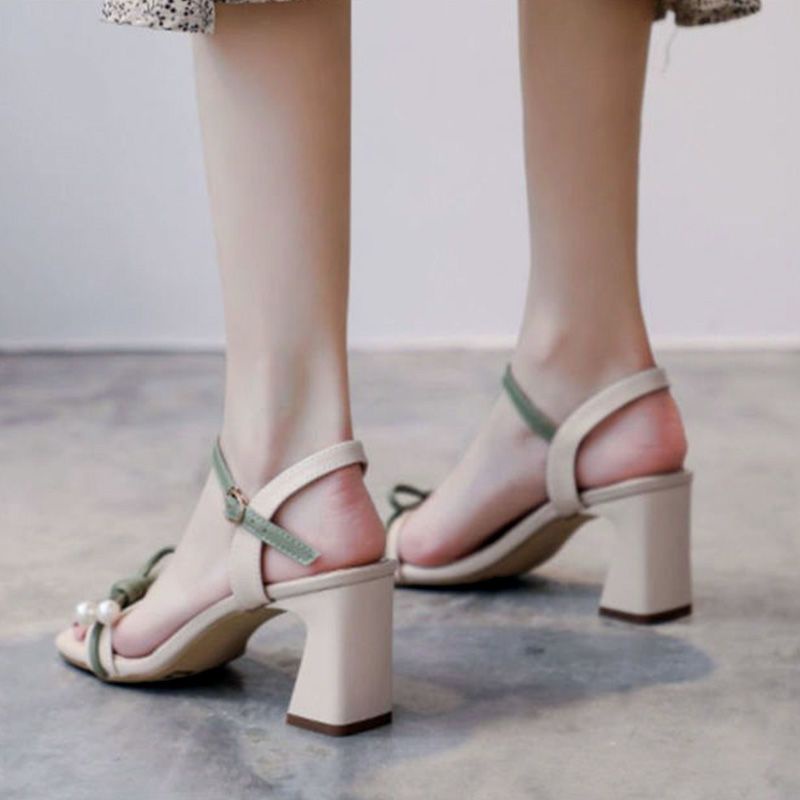 Xăng đan Một Quai Ngang Đế Dày Thời Trang Mùa Hè Mới Cho Nữ