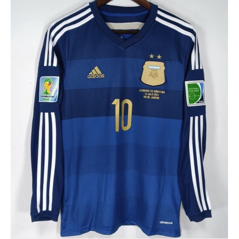 Áo Thun Đá Banh Tay Ngắn / Dài Kiểu Đội Tuyển Quốc Gia Argentina 2014