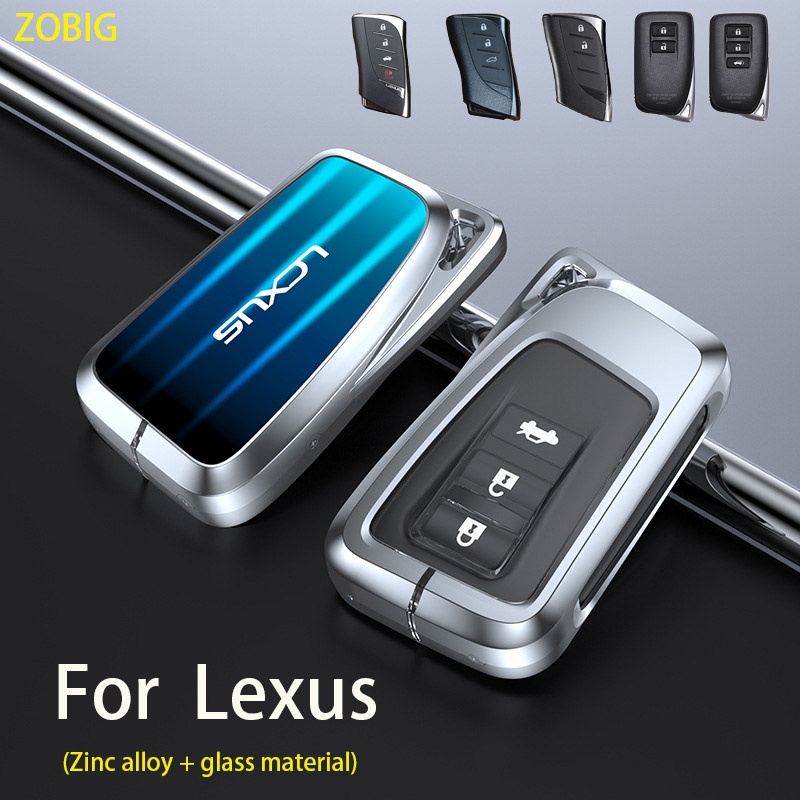 ZOBIG Zinc alloy Glass Lexus Car Key Case Keychain For Lexus 2018-2023 ES350 LC500 LS500 UX200 GX460 RX is ES GS LS NX RS GX LX RC LC Original Remote control shell