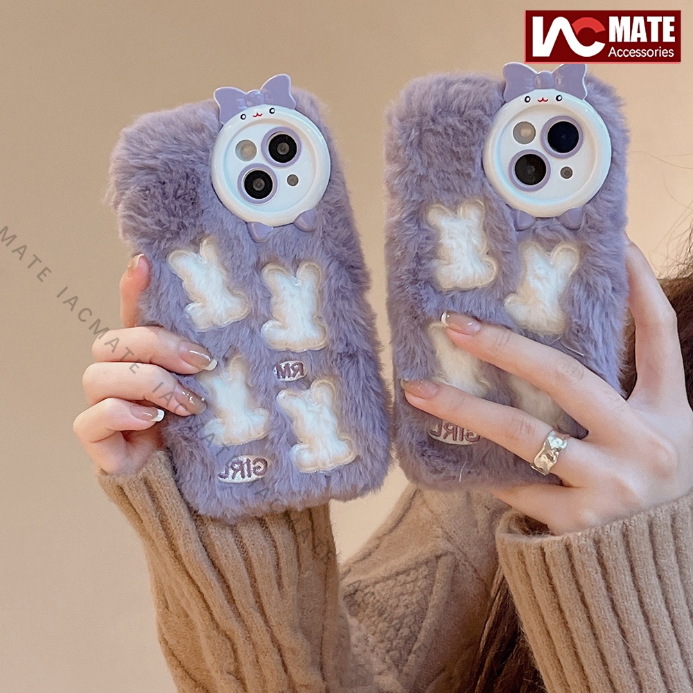 Ốp Điện Thoại Hình Thỏ Bông Cho iphone 15pro max 14 promax 14 plus 12 13 pro max 11