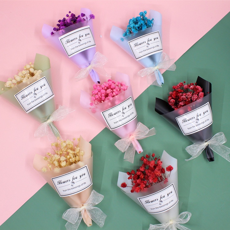 BÓ HOA MINI 12CM TRANG TRÍ QUÀ TẶNG CỰC LUNG LINH XINH XẮN