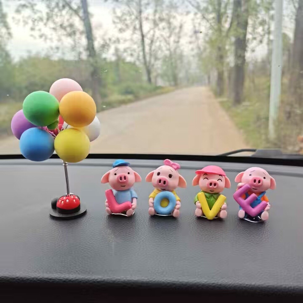 Phụ Kiện Trang Trí Xe Hơi / Bàn Điều Khiển Trung Tâm Hình Chú Heo Đáng Yêu