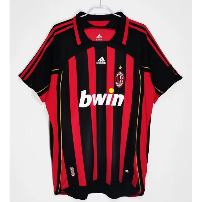 Ac milan home / away retro fan edition áo bóng đá dài tay
